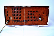 Load image into Gallery viewer, White Linen Beige 1963 Motorola Model C9P1-2 Tube AM Clock Radio Excellent Player! - [product_type} - Motorola - Retro Radio Farm