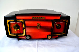 Marzano Red Orange 1953 Zenith Model L622F AM Vintage Tube Radio Gorgeous Looking and Sounding! - [product_type} - Zenith - Retro Radio Farm