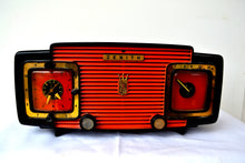 Load image into Gallery viewer, Marzano Red Orange 1953 Zenith Model L622F AM Vintage Tube Radio Gorgeous Looking and Sounding! - [product_type} - Zenith - Retro Radio Farm
