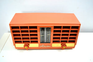 Pumpkin Spice Tan 1956-1957 Arvin Model 3561 Vacuum Tube Radio Dual Speaker Sounds Great! - [product_type} - Arvin - Retro Radio Farm