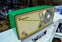 画像をギャラリービューアに読み込む, SOLD! - June 23, 2018 - SHAMROCK GREEN 1956 Emerson Model 876B Tube AM Radio Mid Century Rare Color Sounds Great! - [product_type} - Emerson - Retro Radio Farm