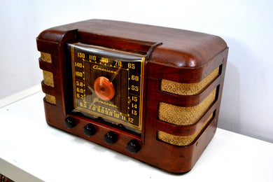 Solid Wood 1947 Crosley Model 46FB Vacuum Tube AM Radio True Historic Beauty!