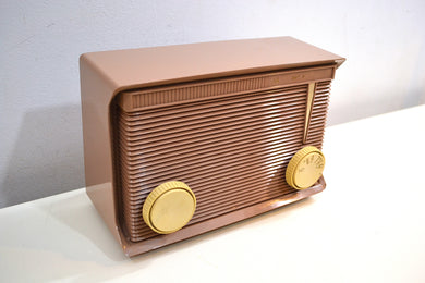 Sandy Beige Tan 1959 Motorola Model A7N-62 Vacuum Tube AM Radio Sounds Wonderful!