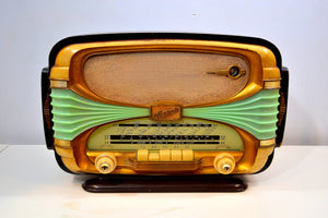 Made in France Mid Century Vintage 1958 Oceanic Surcouf Model Vacuum Tube Radio Rare and Beautiful Condition!