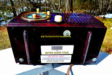 画像をギャラリービューアに読み込む, SOLD! - June 23, 2018 - AMAZON ECHO DOT™ INCLUDED - Brown Marbled Golden Age Art Deco 1952 General Electric Model 515F AM Tube Clock Radio Totally Restored! - [product_type} - General Electric - Retro Radio Farm