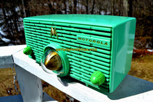 画像をギャラリービューアに読み込む, SOLD! - Sept 16, 2018 - Seafoam Green Mid Century Retro Jetsons 1957 Motorola 56H Turbine Tube AM Radio Works Amazing! - [product_type} - Motorola - Retro Radio Farm