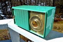 Load image into Gallery viewer, SOLD! - Jan 20, 2019 - Amazon Echo Dot™ Included - Turquoise Vintage 1959 General Electric Model T-129C Tube Radio - [product_type} - General Electric - Retro Radio Farm