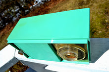 Charger l&#39;image dans la galerie, SOLD! - Jan 20, 2019 - Amazon Echo Dot™ Included - Turquoise Vintage 1959 General Electric Model T-129C Tube Radio - [product_type} - General Electric - Retro Radio Farm