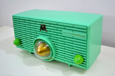 Surf Green 1957 Vintage  Motorola 56H Turbine Vacuum Tube AM Radio Gotta Get One!