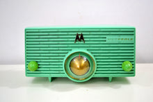 Load image into Gallery viewer, Surf Green 1957 Vintage  Motorola 56H Turbine Vacuum Tube AM Radio Gotta Get One! - [product_type} - Motorola - Retro Radio Farm
