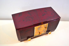 Load image into Gallery viewer, Elegant Brown Marbled 1955 General Electric Model 551 Vintage AM Clock Radio Popular Model! Sounds Great! - [product_type} - General Electric - Retro Radio Farm