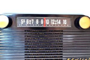 SOLD! - April 2, 2019 - Chalcedony Black 1952 Admiral 5G35N AM Tube Radio Mid Century Appeal in Spades! - [product_type} - Admiral - Retro Radio Farm