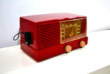 画像をギャラリービューアに読み込む, SOLD! - Dec 15, 2019 - BLUETOOTH MP3 UPGRADED - Burgundy Mid Century Modern Vintage 1953 General Electric Model 416 AM Tube Radio - [product_type} - General Electric - Retro Radio Farm