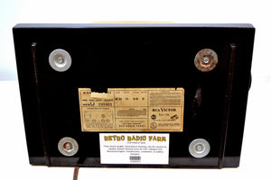 Brown Bakelite 1950 RCA Victor Model 9X561 Vacuum Tube AM Radio Best Sounding Radio! - [product_type} - RCA Victor - Retro Radio Farm