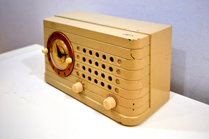 Art Deco Post War 1949 Telechron Model 8H59 Tube AM Clock Radio First Clock Radio! - [product_type} - Telechron - Retro Radio Farm