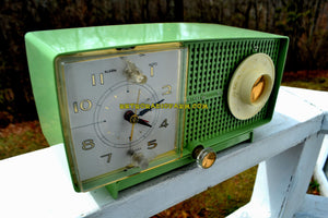 SOLD! - Apr 6, 2018 - SPRING GREEN 1958 GE General Electric Tube AM Radio Model C-438B Radio Mint Condition! - [product_type} - General Electric - Retro Radio Farm