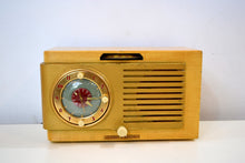 Load image into Gallery viewer, Tiger Stripe Maple 1950 General Electric Model 508 AM Clock Radio Classic! - [product_type} - General Electric - Retro Radio Farm