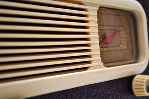Oxblood Leather Grained Covered Vintage 1947 Philco Transitone 47-204 Vacuum Tube AM Radio Sounds Looks Spectacular! - [product_type} - Philco - Retro Radio Farm