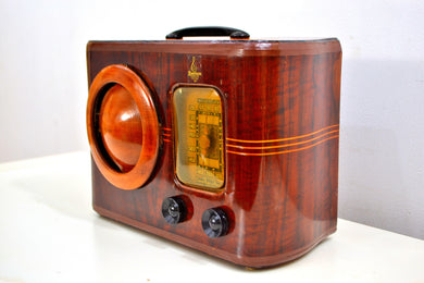 Golden Age of Radio 1939 Emerson Model 315 Wood Radio Ingraham Handcrafted Cabinet! Sounds Wonderful!