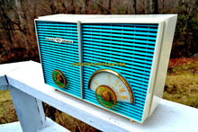 Load image into Gallery viewer, SOLD! - Sept 25, 2018 - BLUETOOTH MP3 UPGRADE ADDED - Retro Wonder Turquoise And White 1958 Philco H836-124 AM Tube Radio Mint Condition And Rare! - [product_type} - Philco - Retro Radio Farm