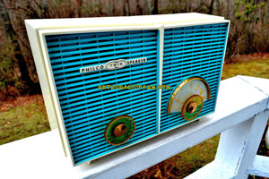 SOLD! - Sept 25, 2018 - BLUETOOTH MP3 UPGRADE ADDED - Retro Wonder Turquoise And White 1958 Philco H836-124 AM Tube Radio Mint Condition And Rare! - [product_type} - Philco - Retro Radio Farm