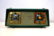 Load image into Gallery viewer, SOLD! - May 21, 2019 - Dark Evergreen with Light Green Mesh 1954 Sparton Model 375C AM Tube Radio Real Looker! - [product_type} - Sparton - Retro Radio Farm
