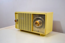 Load image into Gallery viewer, SOLD! - Aug 8, 2019 - Beige Ivory Yellow Vintage 1959 General Electric Model T-129C Tube Radio Nice Sounding Nice Looking! - [product_type} - General Electric - Retro Radio Farm
