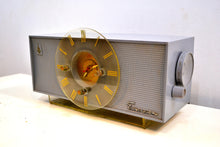 Load image into Gallery viewer, Sundial Grey 1956 Emerson 826 Tube AM Clock Radio Totally Restored and Sounds Great!! - [product_type} - Emerson - Retro Radio Farm