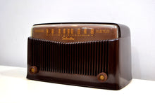 Load image into Gallery viewer, Espresso Brown Retro Vintage 1949 Silvertone Model 9005 AM Vacuum Tube Radio Works Great! - [product_type} - Silvertone - Retro Radio Farm