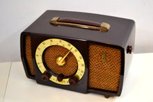 Load image into Gallery viewer, Chocolate Brown Mid Century 1955 Zenith H724 AM/FM Vacuum Tube Radio Popular Model! - [product_type} - Zenith - Retro Radio Farm