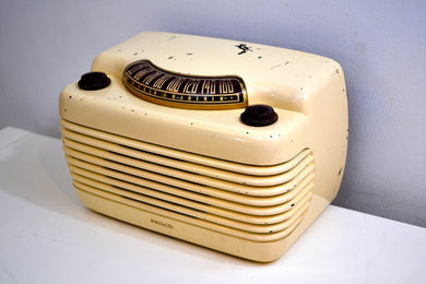 Ivory Bakelite Vintage 1948 Philco Model 48-460 AM Radio Loud as a Hippo!