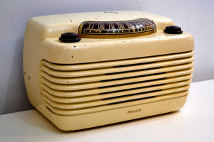 Ivory Bakelite Vintage 1948 Philco Model 48-460 AM Radio Loud as a Hippo! - [product_type} - Philco - Retro Radio Farm