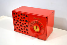 Load image into Gallery viewer, Raconteur Red 1953 Crosley Model JT-3 AM Tube Radio Swiss Cheese Grill, Not Cheesy At All! - [product_type} - Crosley - Retro Radio Farm