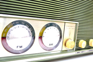 Moss Green Vintage 1966 Silvertone Model 6018 AM/FM Vacuum Tube Radio Excellent Sounding and Gimmicky Beyond Comparison! - [product_type} - Silvertone - Retro Radio Farm