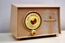 Load image into Gallery viewer, Taupe Beige 1956-1958 General Electric Model 875 AM Vacuum Tube Radio a Little Blaster! - [product_type} - General Electric - Retro Radio Farm