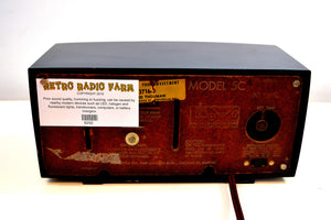 SOLD! - Aug 29, 2019 - Forest Green 1950 Motorola Model 5C4 Tube AM Clock Radio Works Great High Quality Construction! - [product_type} - Motorola - Retro Radio Farm