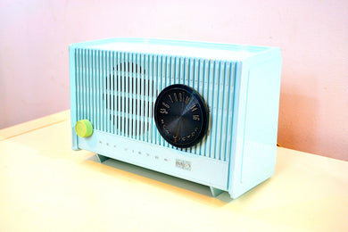 SOLD! - Jan 14, 2020 - Spring Blue Vintage 1964 RCA Victor RJA12A Tube AM Radio Sounds Great!