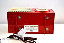 Load image into Gallery viewer, Rally Red and White 1955 General Electric Model 471 AM Tube Radio Real Charmer! - [product_type} - General Electric - Retro Radio Farm