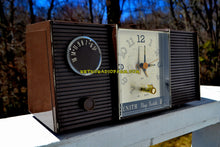 Load image into Gallery viewer, SOLD! - Mar 8, 2019 - Walnut Brown 1964 Zenith Model L513C Tube AM Clock Radio Works Great! - [product_type} - Zenith - Retro Radio Farm