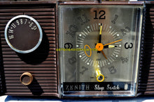 Load image into Gallery viewer, SOLD! - Mar 8, 2019 - Walnut Brown 1964 Zenith Model L513C Tube AM Clock Radio Works Great! - [product_type} - Zenith - Retro Radio Farm