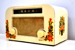 Country Cottage Ivory 1940 Motorola 55x15 Tube AM Radio Original Factory Quaint Design! - [product_type} - Motorola - Retro Radio Farm