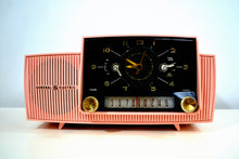 Load image into Gallery viewer, SOLD! - May 3, 2019 - Rose Pink 1959 General Electric Model C-4340 Tube AM Clock Radio Perfect! - [product_type} - General Electric - Retro Radio Farm