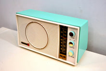 Load image into Gallery viewer, Ocean Breeze Turquoise and White 1963 Olympic Model AFM-20 Tube AM FM Radio Sounds Heavenly! - [product_type} - Olympic - Retro Radio Farm