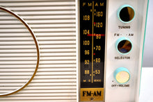 Load image into Gallery viewer, Ocean Breeze Turquoise and White 1963 Olympic Model AFM-20 Tube AM FM Radio Sounds Heavenly! - [product_type} - Olympic - Retro Radio Farm