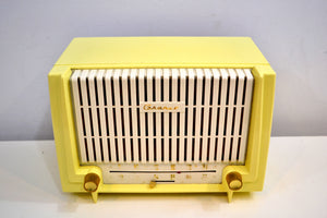 Lemon Yellow 1955 Granco Model 7TAF AM/FM Tube Antique Radio Extremely Rare and Sounds Great! - [product_type} - Granco - Retro Radio Farm