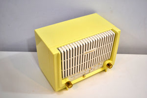 Lemon Yellow 1955 Granco Model 7TAF AM/FM Tube Antique Radio Extremely Rare and Sounds Great! - [product_type} - Granco - Retro Radio Farm