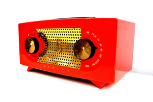 SOLD! - July 15, 2019 - Fire Engine Red 1955 Zenith "Broadway" Model R511F AM Tube Radio - [product_type} - Zenith - Retro Radio Farm