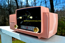 Load image into Gallery viewer, SOLD! - June 4, 2018 - ROSE PINK Mid Century Jetsons 1959 General Electric Model 915 Tube AM Clock Radio Some Issues - [product_type} - General Electric - Retro Radio Farm