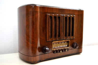 Pre-War Solid Wood Beauty Art Deco 1938 RCA Victor Model 96T1 Vacuum Tube Radio Huge Sound!