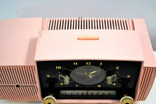 Load image into Gallery viewer, Rose Pink 1959 General Electric Model C-4340 Vacuum Tube AM Clock Radio Mid Century Splendor! - [product_type} - General Electric - Retro Radio Farm